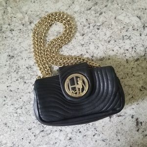 Henri Bendel black gold chain bag